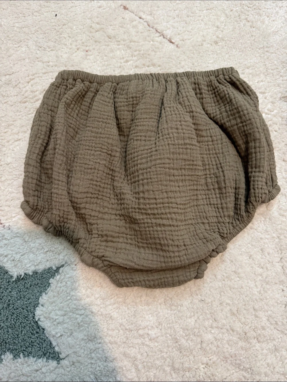 Soft Cotton Baby Bloomers in Olive